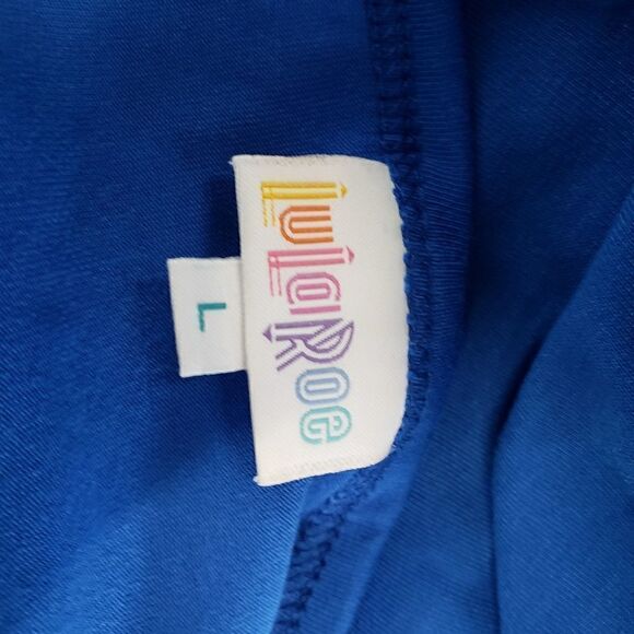 Lularoe Randy blue with pink sleeves - Picture 2 of 4